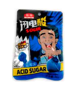 Конфеты He He Acid Sour Blueberry 26Гр
