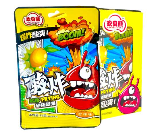 Кислая Карамель Acid Frying Со Вкусом Лимона (32Г*20Упак) Кислая Карамель Acid Frying Со Вкусом Лимона (32Г*20Упак)