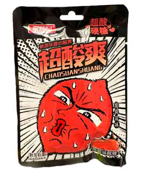 Леденец Супер Кислый Клубника 28Гр. Китай