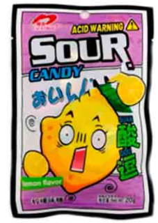 Конфеты Sour Candy Acid Warning Suan Лимон 20Гр
