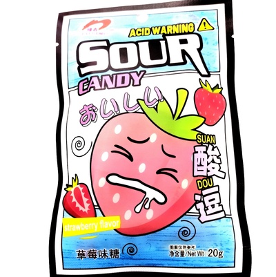 Конфеты Sour Candy Acid Warning Suan Клубника 20Гр Конфеты Sour Candy Acid Warning Suan Клубника 20Гр