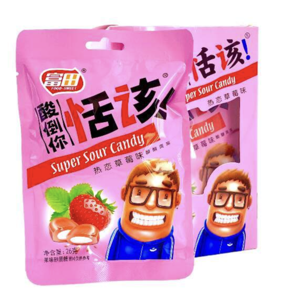 Жевательные Конфеты Super Sour Candy Со Вкусом Клубники (36Г* 20Упак) Жевательные Конфеты Super Sour Candy Со Вкусом Клубники (36Г* 20Упак)