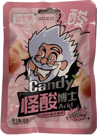 Конфеты Candy Acid Персик 25Гр