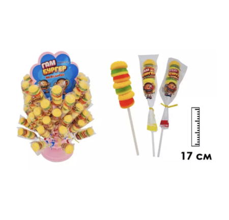 Мармелад Гамбургер На Палочке (20Гр*20Шт)